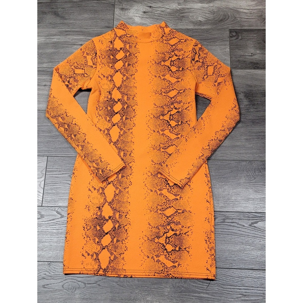Women's Parisian Orange Snake Print Mini Dress Size 6